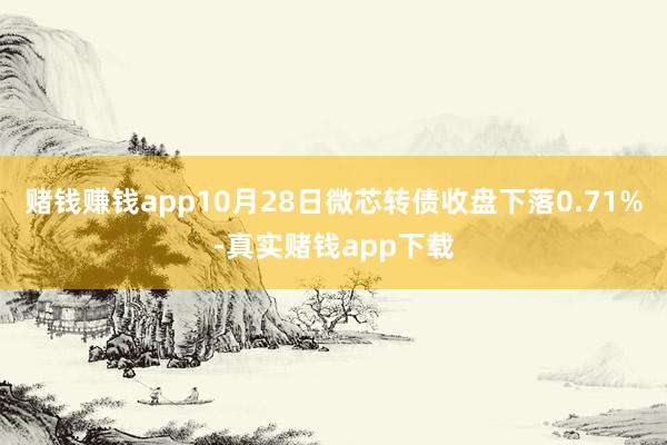 赌钱赚钱app10月28日微芯转债收盘下落0.71%-真实赌钱app下载